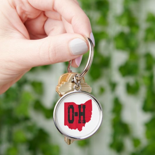 Ik hou van mijn Ohio Home Script Ohio Buckeye staa Sleutelhanger (Hand)