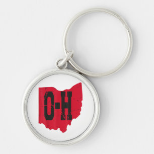Ik hou van mijn Ohio Home Script Ohio Buckeye staa Sleutelhanger