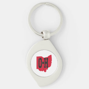 Ik hou van mijn Ohio Home Script Ohio Buckeye staa Sleutelhanger