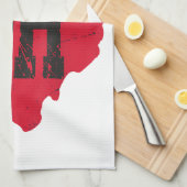 Ik hou van mijn Ohio Home Script Ohio Buckeye staa Theedoek (Quarter Fold)