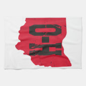 Ik hou van mijn Ohio Home Script Ohio Buckeye staa Theedoek (Horizontaal)