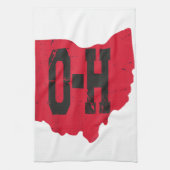 Ik hou van mijn Ohio Home Script Ohio Buckeye staa Theedoek (Verticaal)