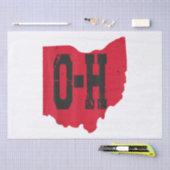 Ik hou van mijn Ohio Home Script Ohio Buckeye staa Tissuepapier (Craft)
