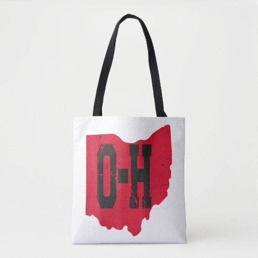 Ik hou van mijn Ohio Home Script Ohio Buckeye staa Tote Bag (Voorkant)