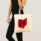 Ik hou van mijn Ohio Home Script Ohio Buckeye staa Tote Bag (Voorkant (product))