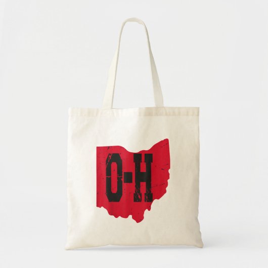 Ik hou van mijn Ohio Home Script Ohio Buckeye staa Tote Bag (Voorkant)