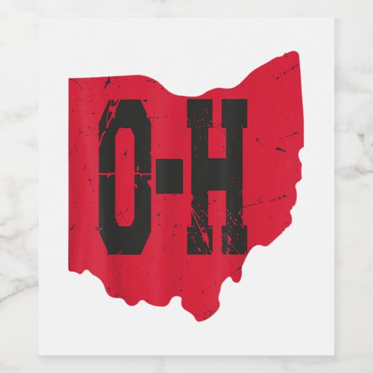 Ik hou van mijn Ohio Home Script Ohio Buckeye staa Wijn Etiket (Enkel label)