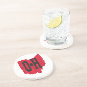 Ik hou van mijn Ohio Home Script Ohio Buckeye staa Zandsteen Onderzetter (Zijkant)