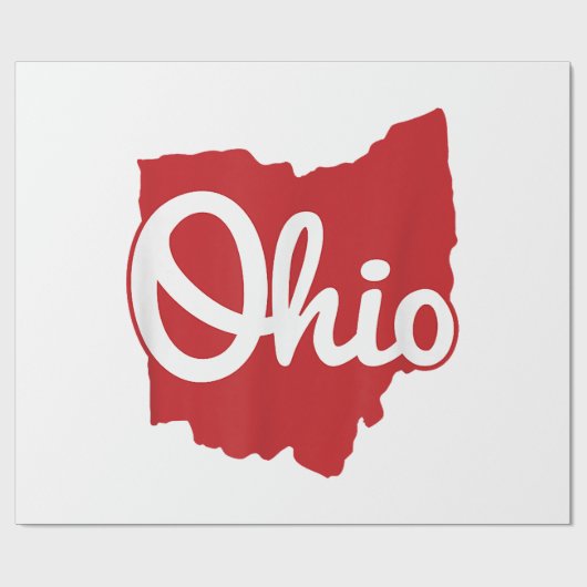 Ik hou van mijn Ohio Home Script Ohio Cadeaupapier (Vlak)