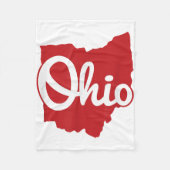 Ik hou van mijn Ohio Home Script Ohio Fleece Deken (Voorkant)