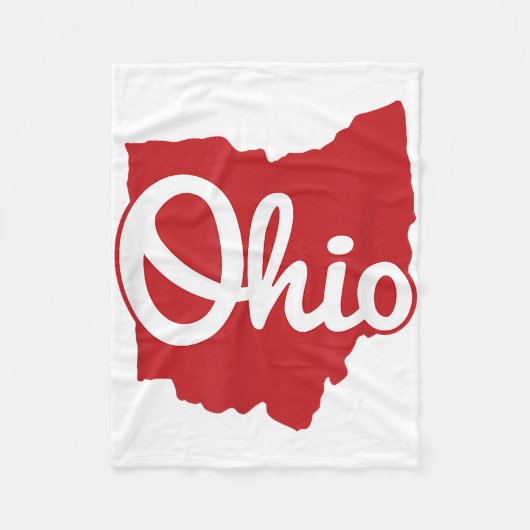 Ik hou van mijn Ohio Home Script Ohio Fleece Deken (Voorkant)