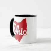 Ik hou van mijn Ohio Home Script Ohio Mok (Voorkant links)