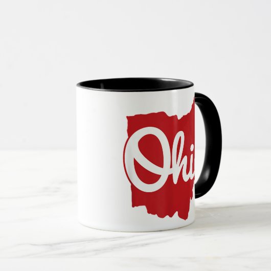 Ik hou van mijn Ohio Home Script Ohio Mok (Voorkant rechts)
