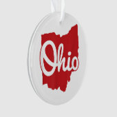 Ik hou van mijn Ohio Home Script Ohio Ornament (voorkant)