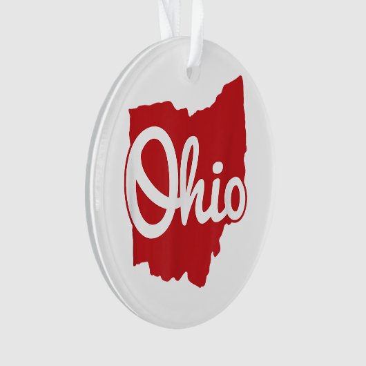 Ik hou van mijn Ohio Home Script Ohio Ornament (voorkant)