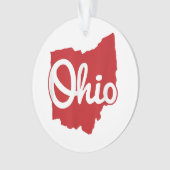 Ik hou van mijn Ohio Home Script Ohio Ornament (voorkant)