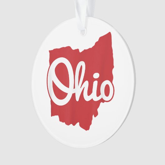 Ik hou van mijn Ohio Home Script Ohio Ornament (voorkant)