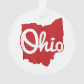 Ik hou van mijn Ohio Home Script Ohio Ornament (voorkant)