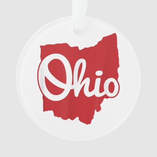 Ik hou van mijn Ohio Home Script Ohio Ornament (voorkant)