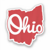 Ik hou van mijn Ohio Home Script Ohio Sticker (Voorkant)