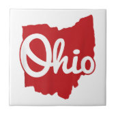 Ik hou van mijn Ohio Home Script Ohio Tegeltje (Voorkant)