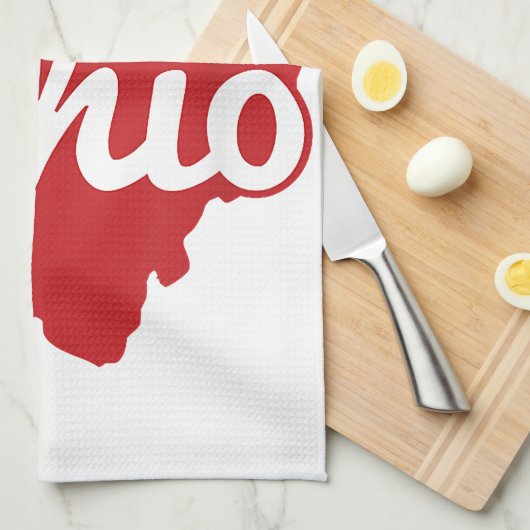Ik hou van mijn Ohio Home Script Ohio Theedoek (Quarter Fold)