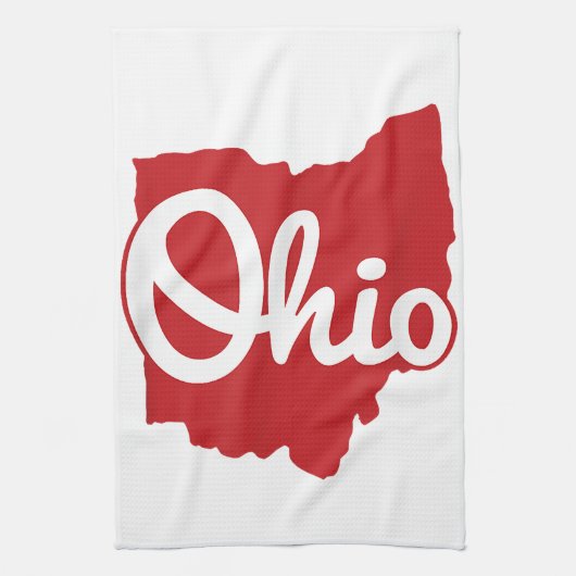 Ik hou van mijn Ohio Home Script Ohio Theedoek (Verticaal)