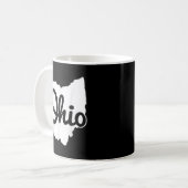 Ik hou van mijn Ohio Home Script Ohio TShirt Bucke Koffiemok (Voorkant links)