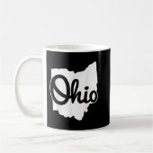 Ik hou van mijn Ohio Home Script Ohio TShirt Bucke Koffiemok (Links)