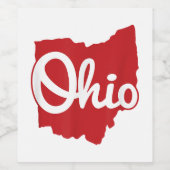 Ik hou van mijn Ohio Home Script Ohio Wijn Etiket (Enkel label)