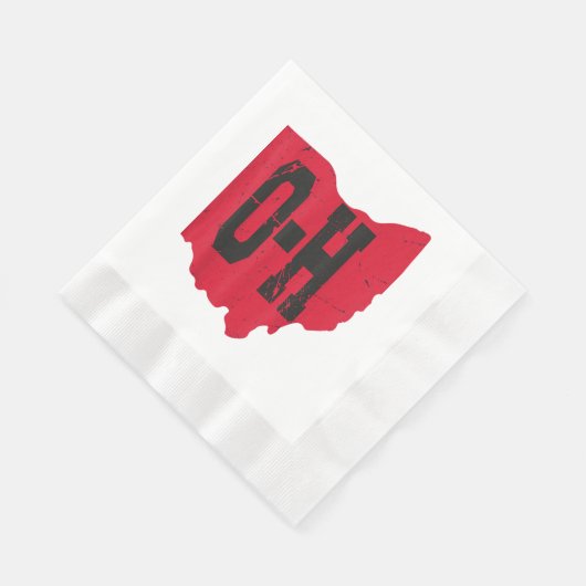 Ik hou van mijn Ohio-thuis Script Ohio Buckeye-sta Servet (Hoek)