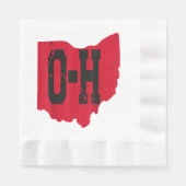 Ik hou van mijn Ohio-thuis Script Ohio Buckeye-sta Servet (Voorkant)