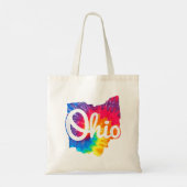 Ik hou van mijn Ohio-thuis Script Tie Dye Ohio Tote Bag (Achterkant)
