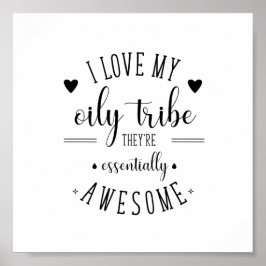 Ik hou van mijn olieachtige poster