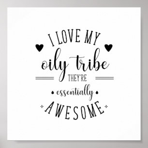 Ik hou van mijn olieachtige poster