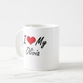 Ik hou van mijn Olivia Koffiemok (Voorkant links)