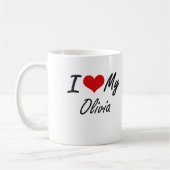Ik hou van mijn Olivia Koffiemok (Links)