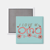 Ik hou van mijn OMA-cadeaus Magneet (Voorkant / Achterkant)