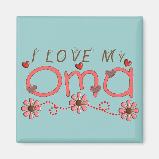 Ik hou van mijn OMA-cadeaus Magneet (Voorkant)