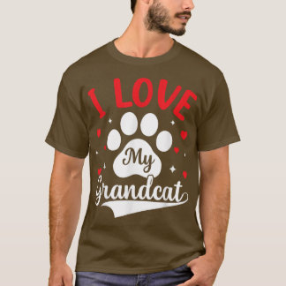 Ik hou van mijn oma, Cat Lover Granddad Grandma Gr T-shirt