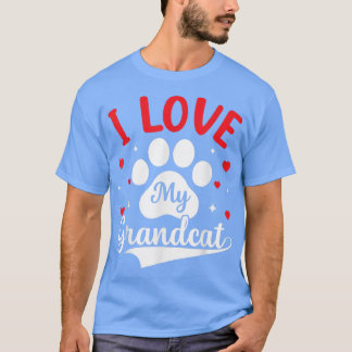 Ik hou van mijn oma, Cat Lover Granddad Grandma Gr T-shirt