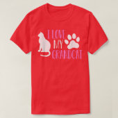 Ik hou van mijn oma Cat Lover Granddad Grandma Gra T-shirt (Design voorkant)