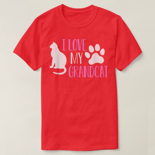 Ik hou van mijn oma Cat Lover Granddad Grandma Gra T-shirt (Design voorkant)