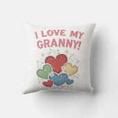 Ik hou van mijn oma charmante land stijl harten kussen (Achterkant)
