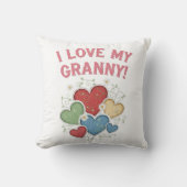Ik hou van mijn oma charmante land stijl harten kussen (Voorkant)