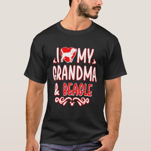 Ik hou van mijn oma en Beagle T-shirt (Voorkant)