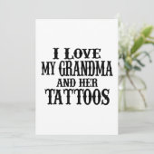 Ik hou van mijn oma en haar Tattoos Kaart (Staand voorkant)