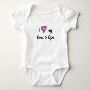 Ik hou van mijn Oma en Opa Baby Bodysuit