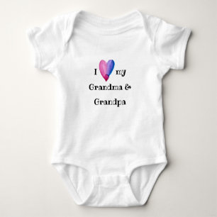 Ik hou van mijn oma en opa Baby Bodysuit