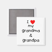 Ik hou van mijn oma en opa magneet (Voorkant / Achterkant)